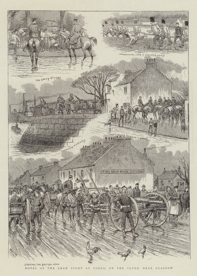 Notas en la pelea simulada en Yoker, en el Clyde, cerca de Glasgow de William Ralston
